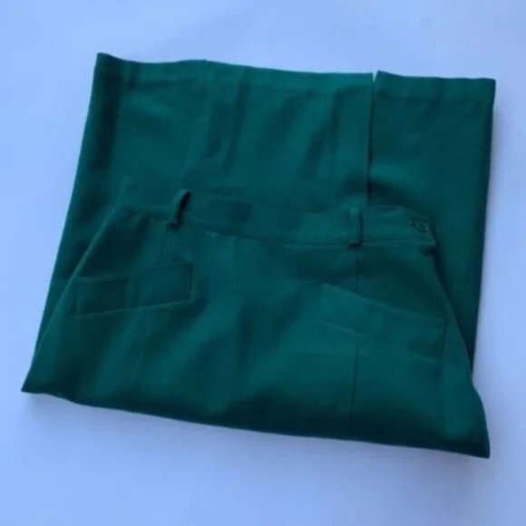 PURE Wool 50's Teal Green High waisted Midi Pin-up Pencil Skirt w Pockets Size 4 - Picture 6 of 13